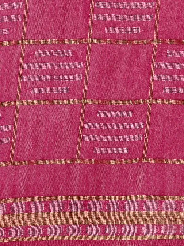 Pink_colour_Silk_Blend_Saree_for_Women
