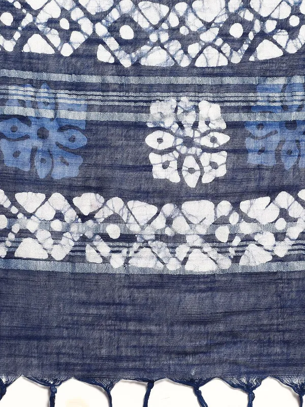 Navy_Blue_colour_Pure_Cotton_Saree_for_Women