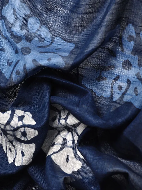 Navy_Blue_colour_Pure_Cotton_Saree_for_Women