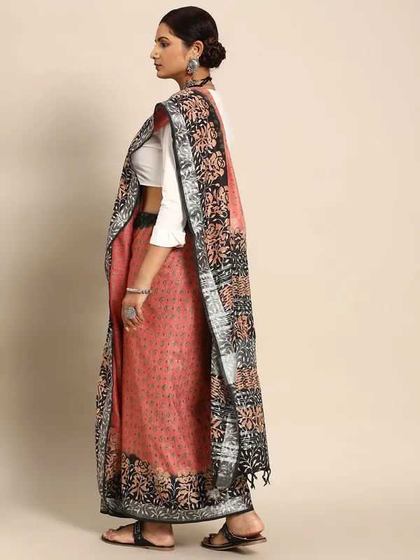 Orange_colour_Pure_Cotton_Saree_for_Women