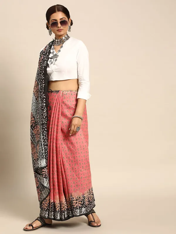 Orange_colour_Pure_Cotton_Saree_for_Women