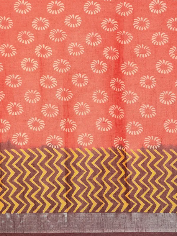Peach_colour_Pure_Cotton_Saree_for_Women