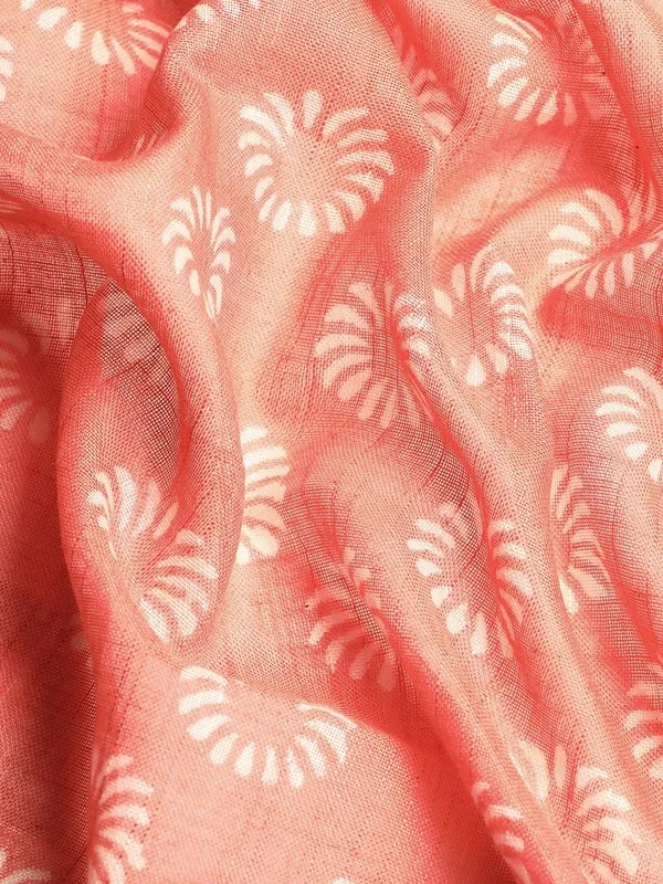 Peach_colour_Pure_Cotton_Saree_for_Women