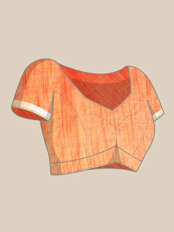 Orange_colour_Cotton_Saree_for_Women