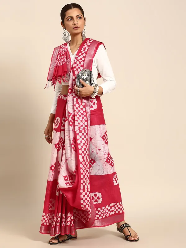 Pink_colour_Pure_Cotton_Saree_for_Women