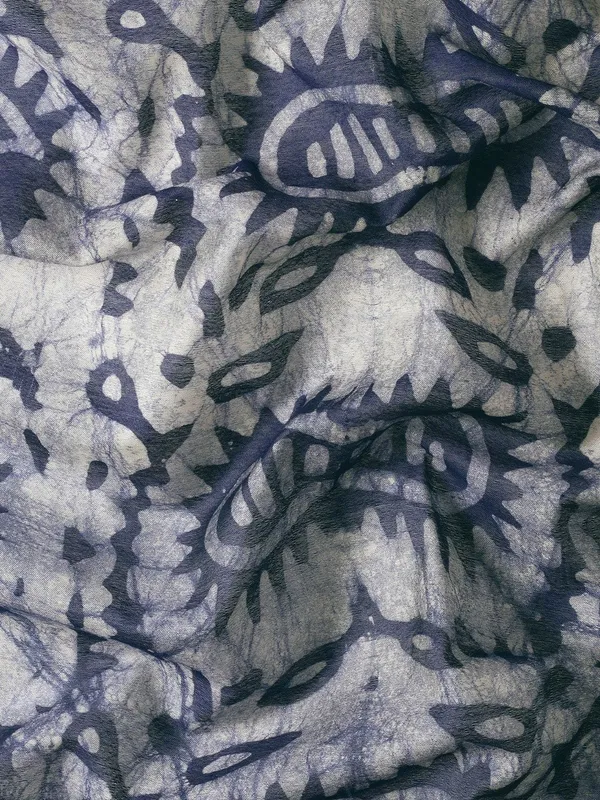 Navy_Blue_colour_Silk_Blend_Saree_for_Women