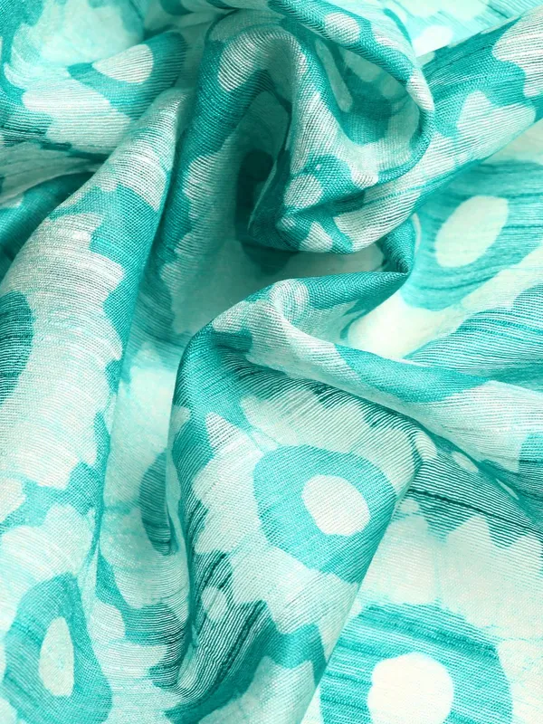 Sea_Green_colour_Silk_Blend_Saree_for_Women