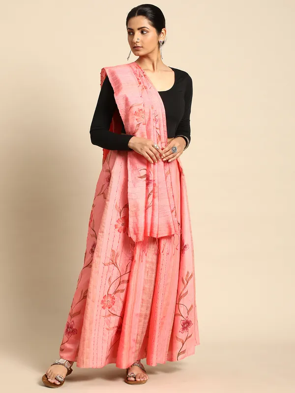 Pink_colour_Silk_Blend_Saree_for_Women