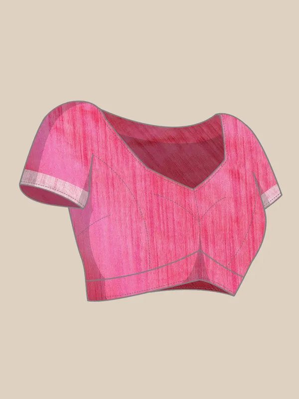 Pink_colour_Silk_Blend_Saree_for_Women