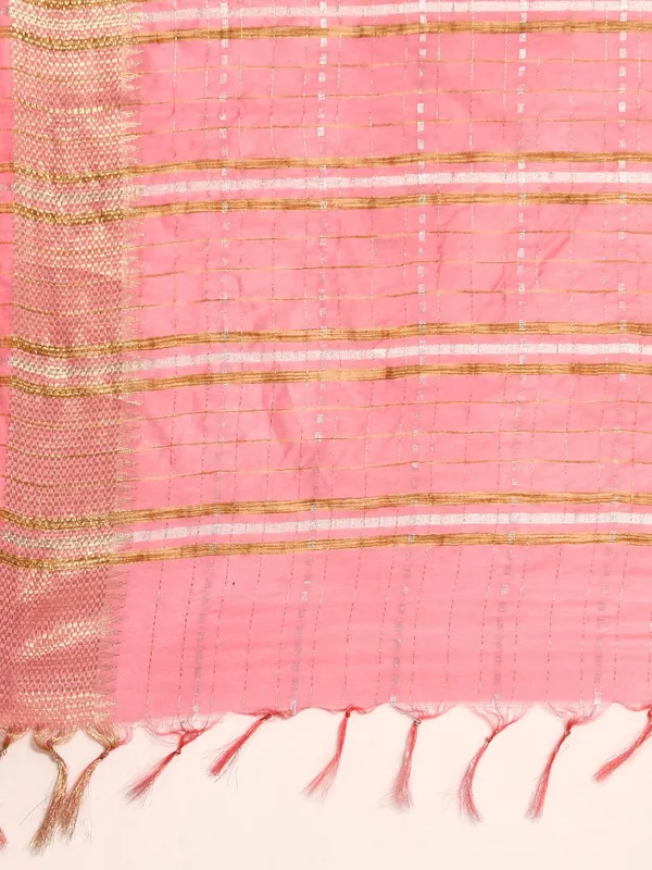Pink_colour_Silk_Blend_Saree_for_Women