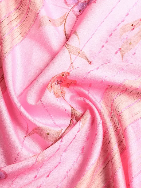 Pink_colour_Silk_Blend_Saree_for_Women