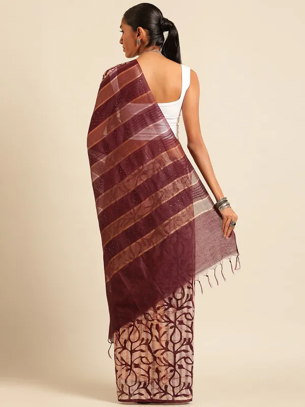 Brown_colour_Viscose_Rayon_Saree_for_Women