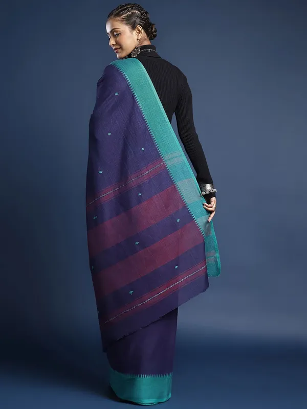 Purple_colour_Pure_Cotton_Saree_for_Women