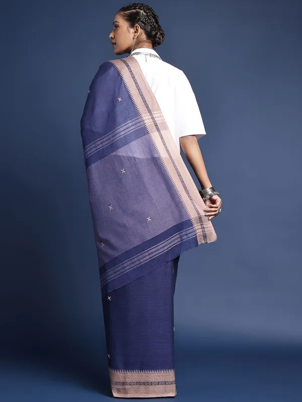 Blue_colour_Pure_Cotton_Saree_for_Women