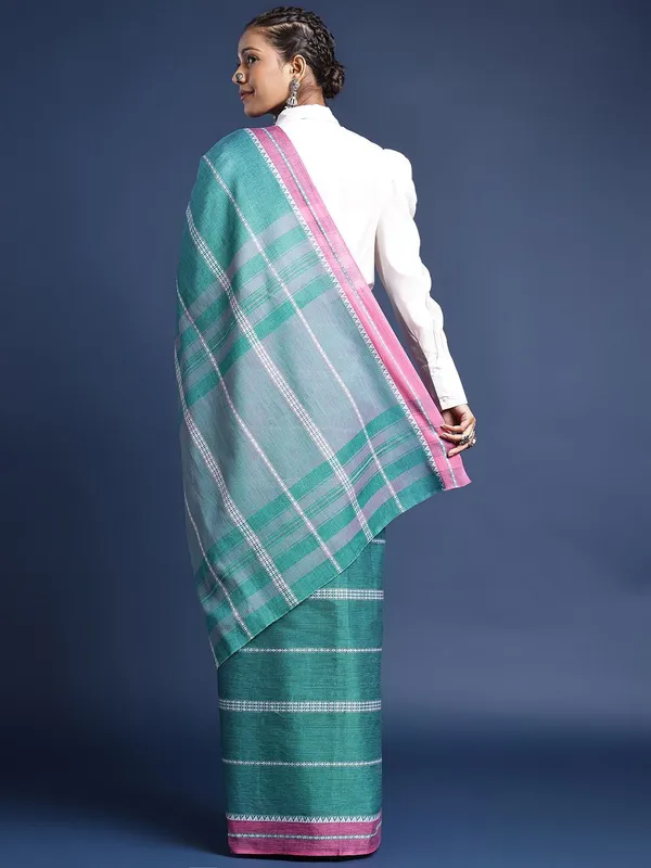 Blue_colour_Pure_Cotton_Saree_for_Women