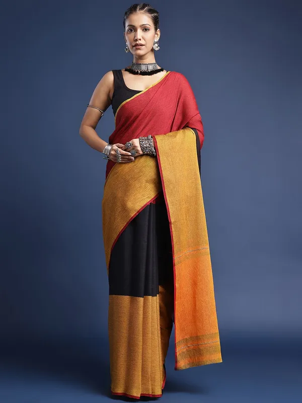 Black_colour_Pure_Cotton_Saree_for_Women