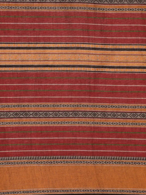 Maroon_colour_Pure_Cotton_Saree_for_Women