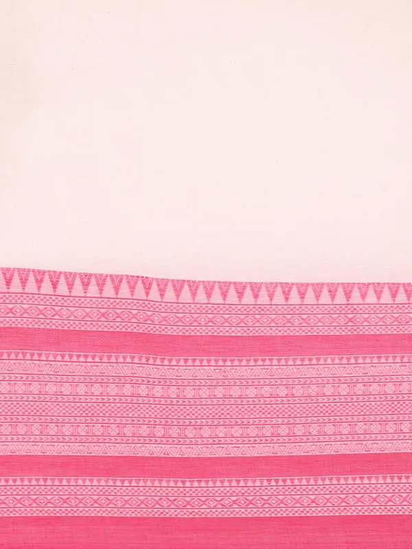 White_colour_Pure_Cotton_Saree_for_Women