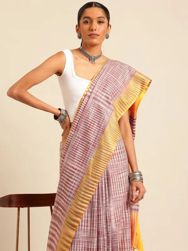Yellow_colour_Pure_Cotton_Saree_for_Women
