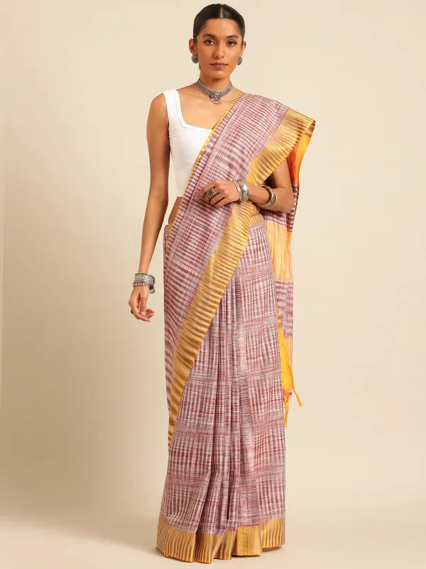 Yellow_colour_Pure_Cotton_Saree_for_Women