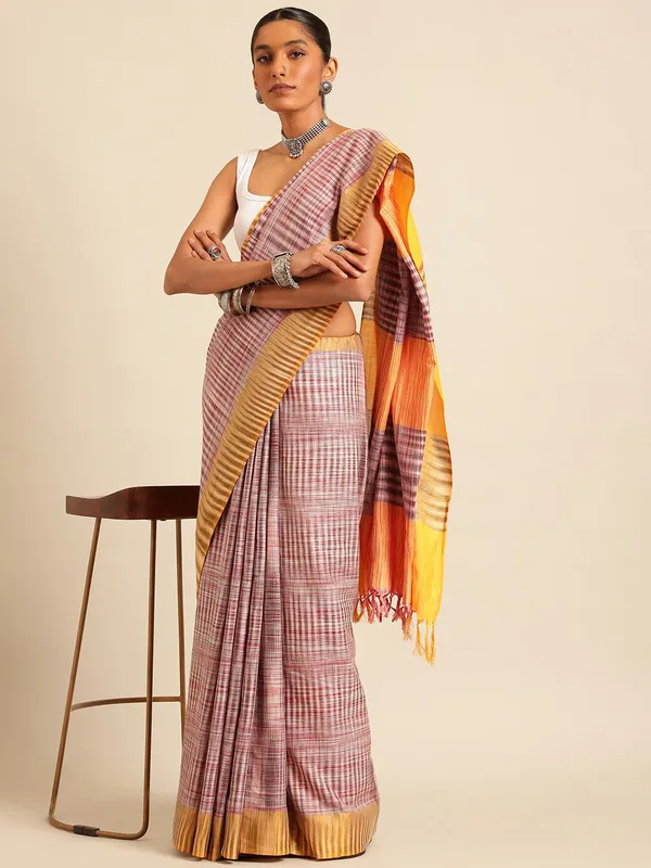 Yellow_colour_Pure_Cotton_Saree_for_Women