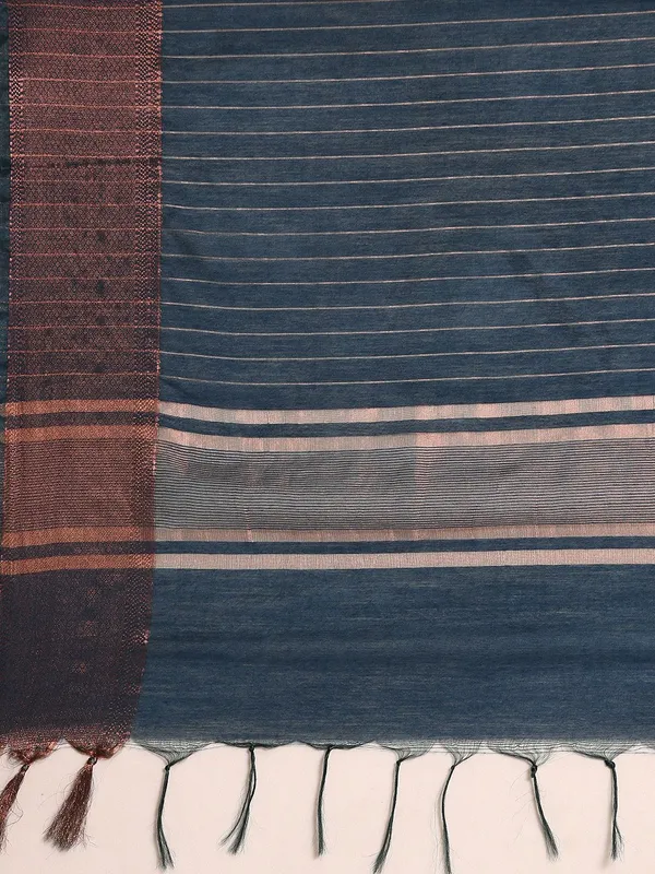Blue_colour_Silk_Blend_Saree_for_Women