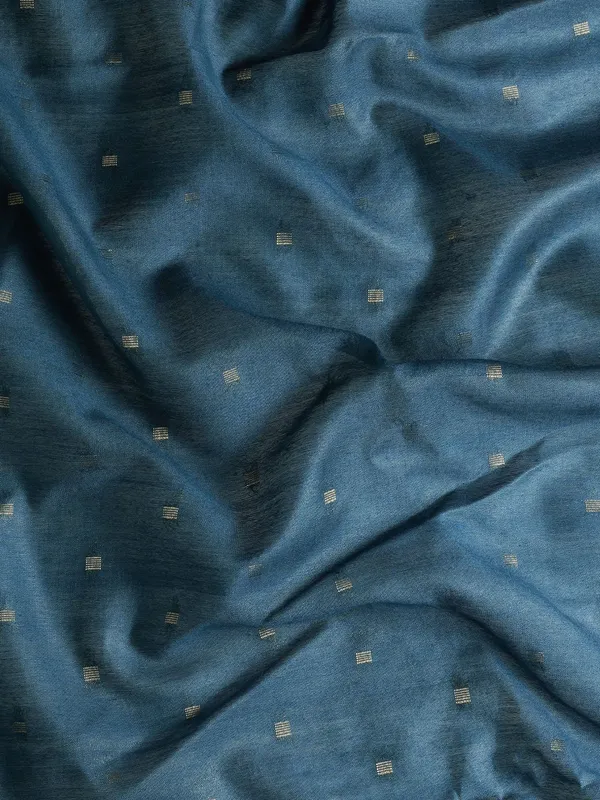 Navy_Blue_colour_Silk_Blend_Saree_for_Women