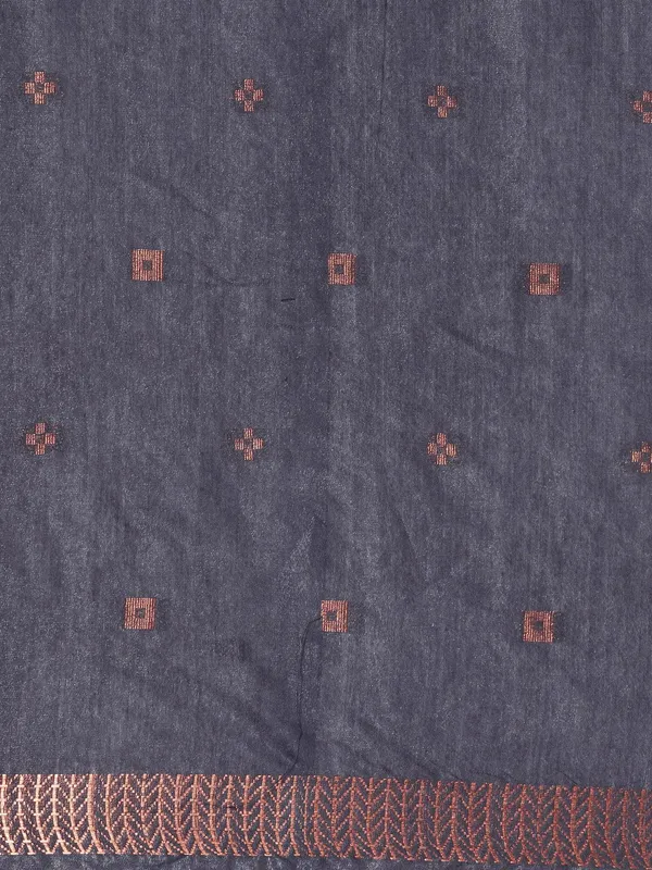 Grey_colour_Silk_Blend_Saree_for_Women