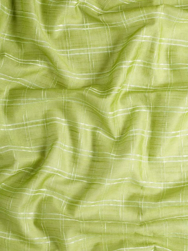 Lime_Green_colour_Silk_Blend_Saree_for_Women