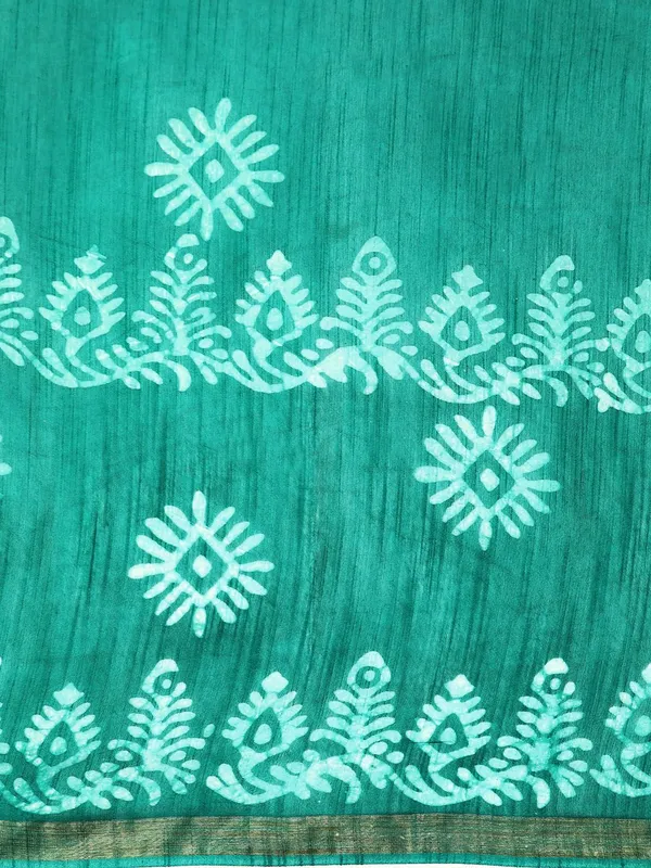 Sea_Green_colour_Silk_Blend_Saree_for_Women