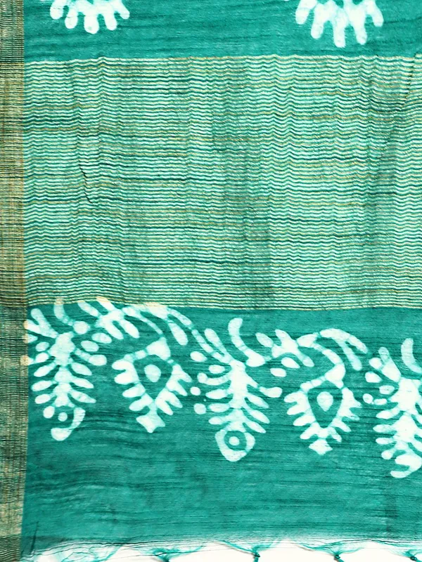 Sea_Green_colour_Silk_Blend_Saree_for_Women