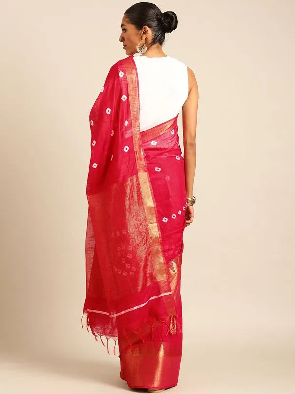 Pink_colour_Silk_Blend_Saree_for_Women