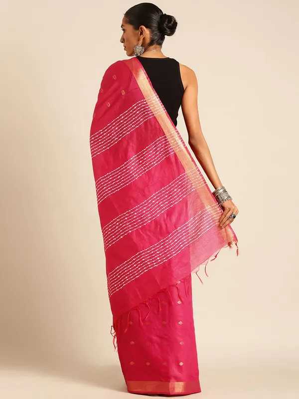 Pink_colour_Silk_Blend_Saree_for_Women