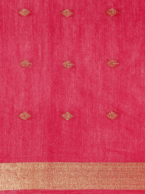Pink_colour_Silk_Blend_Saree_for_Women