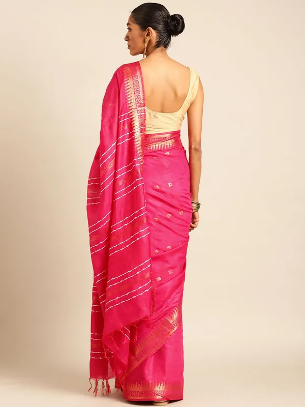 Pink_colour_Silk_Blend_Saree_for_Women