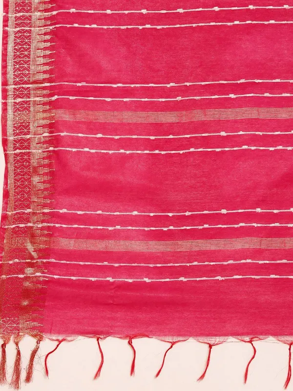 Pink_colour_Silk_Blend_Saree_for_Women