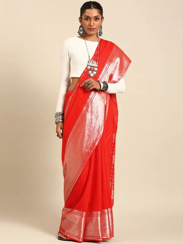 Red_colour_Silk_Blend_Saree_for_Women