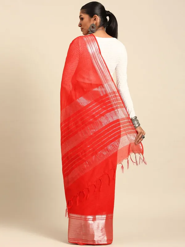 Red_colour_Silk_Blend_Saree_for_Women
