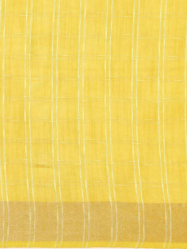Yellow_colour_Silk_Blend_Saree_for_Women