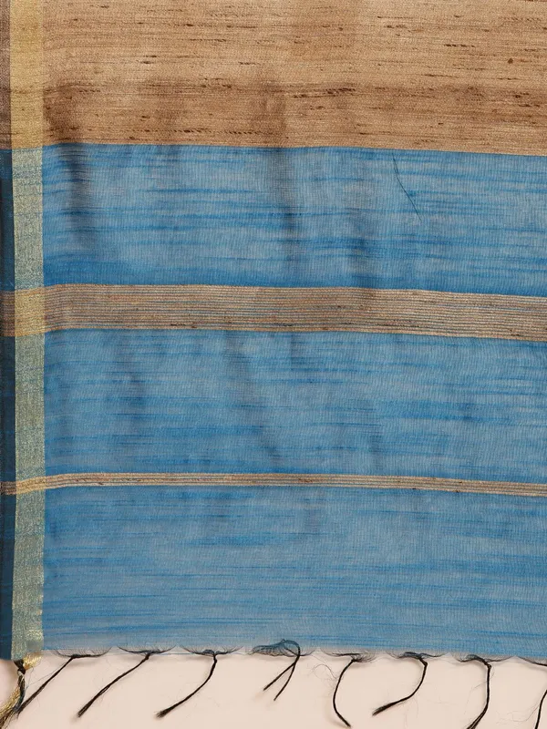 Blue_colour_Silk_Blend_Saree_for_Women