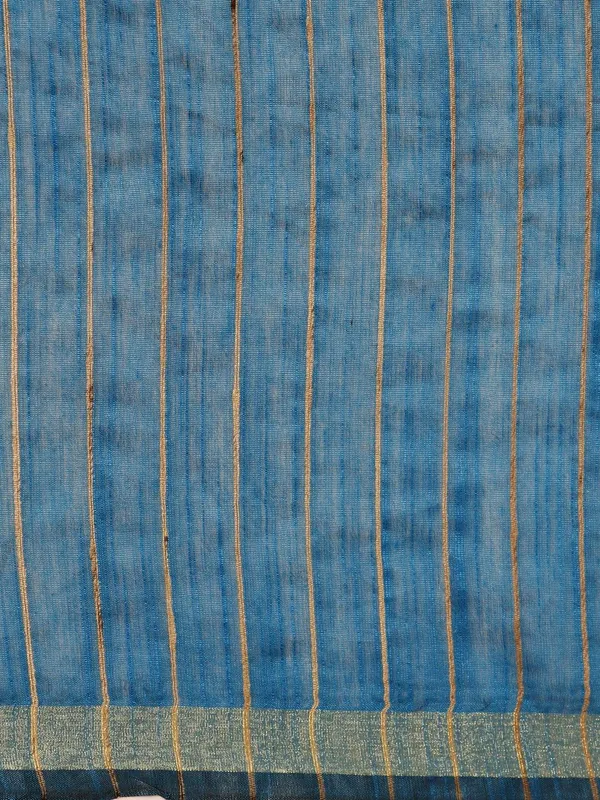 Blue_colour_Silk_Blend_Saree_for_Women