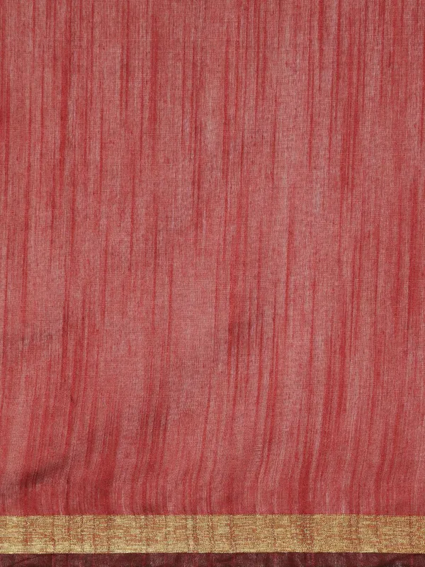 Maroon_colour_Silk_Blend_Saree_for_Women