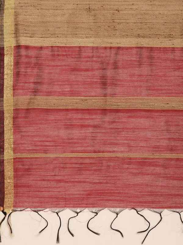 Maroon_colour_Silk_Blend_Saree_for_Women