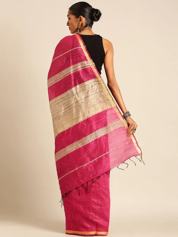 Pink_colour_Silk_Blend_Saree_for_Women