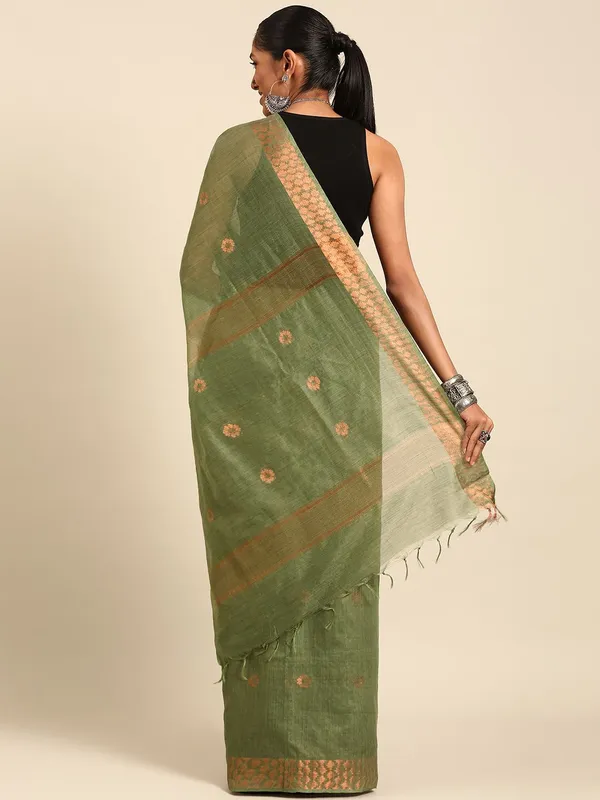 Green_colour_Silk_Blend_Saree_for_Women
