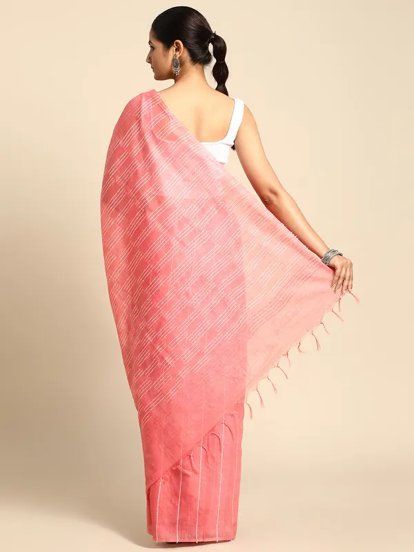 Peach_colour_Silk_Blend_Saree_for_Women