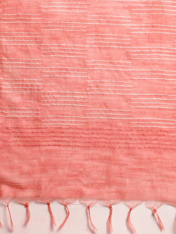 Peach_colour_Silk_Blend_Saree_for_Women