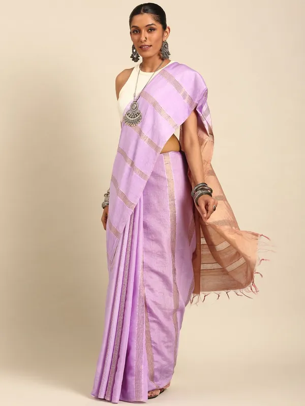 Purple_colour_Silk_Blend_Saree_for_Women