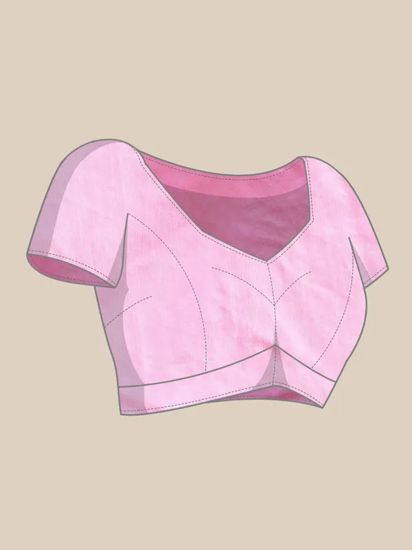 Pink_colour_Silk_Blend_Saree_for_Women