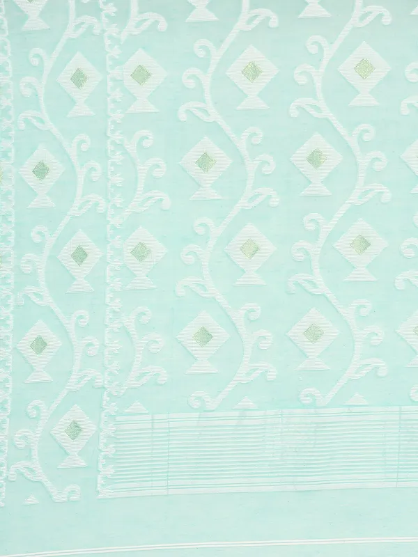 Sea_Green_colour_Silk_Blend_Saree_for_Women